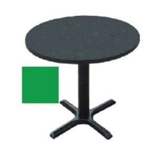 Correll 24 in Round Bar Cafe Table w/ 1.25 in Pressure Top, 29 in H, Green/Black