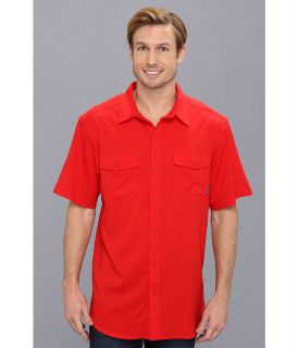 Columbia Utilizer S/S Solid Mens Short Sleeve Button Up (Red)