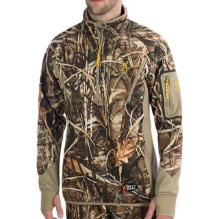 Browning Dirty Bird Smoothbore Fleece Pullover   Zip Neck (For Men)   REALTREE MAX 4 (XL )