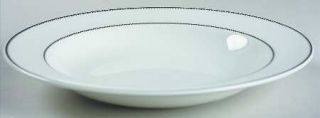 Wedgwood Blanc Et Noir Large Rim Soup Bowl, Fine China Dinnerware   Vera Wang, R
