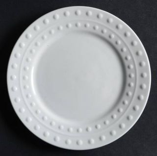 Pfaltzgraff Alexandra Salad Plate, Fine China Dinnerware   White, 2 Bands Raised