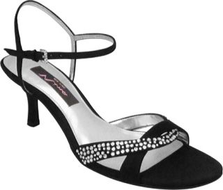 Womens Nina Gola   Black Satin Prom Shoes
