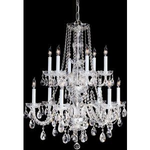 Crystorama Lighting CRY 1137 CH CL MWP Traditional Crystal Chandelier Hand Polis
