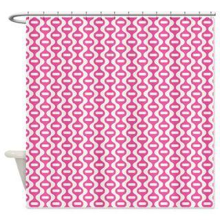  Pink Retro Wave Shower Curtain  Use code FREECART at Checkout