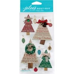Jolees Christmas Stickers  Holiday Word Trees