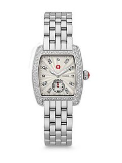 Michele Watches Urban Mini Diamond Stainless Steel Watch   Silver