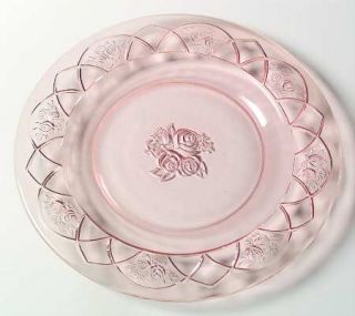 Federal Glass  Rosemary Pink Dinner Plate   Pink, Depression Glass