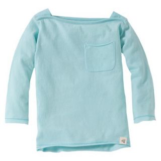 Burts Bees Baby Toddler Girls Boatneck Tee   Clearwater 4T