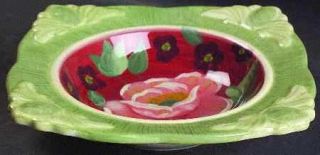 Floral Tapestry 8 Soup/Pasta Bowl, Fine China Dinnerware   Flowers,Red Backgrou