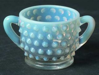 Fenton Hobnail French Opalescent Individual Open Sugar   French Opalescent