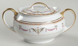 Heinrich   H&C St Germaine Sugar Bowl & Lid, Fine China Dinnerware   Swags With