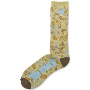 North Carolina Tar Heels For Bare Feet Digi Desert Camo Crew Sock