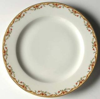 Vignaud Meuse, The (Rust&Yellow Flowers,Tan) Luncheon Plate, Fine China Dinnerwa