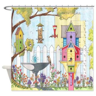  Fun Colorful Birdhoses Shower Curtain  Use code FREECART at Checkout
