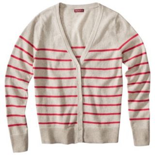 Merona Petites Long Sleeve Deep V Neck Cardigan Sweater   Pink XSP