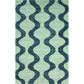 Nuloom Handmade Swirls Blue Cotton Rug (5 X 8) (BluePattern AbstractTip We recommend the use of a non skid pad to keep the rug in place on smooth surfaces.All rug sizes are approximate. Due to the difference of monitor colors, some rug colors may vary s