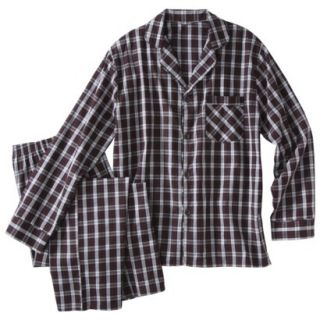 Hanes Premium Mens Woven Pajama Set   Red/Black Plaid S