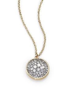 Pleve Diamond & 18K Yellow Gold Pendant Necklace   Gold