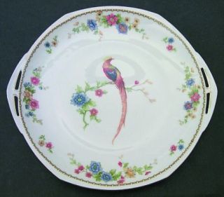 Altrohlau Golden Pheasant (Octagonal) Handled Cake Plate, Fine China Dinnerware