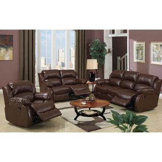 Malibu 8 piece Brown Bonded Leather/ Hardwood Living Room Set