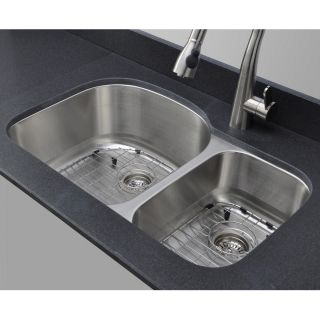 Wells Sinkware 18 Gauge 70/30 Double Bowl Undermount Stainless Steel Kitchen Sink