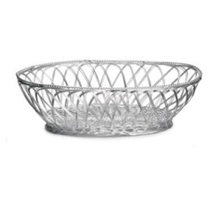 Tablecraft Oval Victorian Basket, 9 x 6 3/4 x 2 3/4 in, Silver Plated