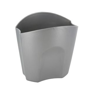 Rubbermaid Nesting Plastic Divided Pencil Cups Silver (pack Of 3) (SilverDesign type CasualFinish SilverPack of 3Dimensions 4 inches long x 2.75 inches wide x 4.5 inches highMaterials Plastic, metal plating )