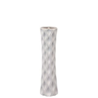 Ceramic White Vase (23 inches high x 6.5 inches wide x 6.5 inches deepUPC 877101201373For decorative purposes onlyDoes not hold water CeramicSize 23 inches high x 6.5 inches wide x 6.5 inches deepUPC 877101201373For decorative purposes onlyDoes not hol
