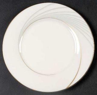 Noritake Golden Tide Bread & Butter Plate, Fine China Dinnerware   Gold Swirls,C