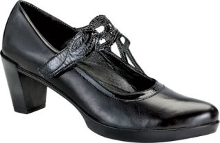 Womens Naot Luma   Black Madras Leather/Crinkle Patent Leather Casual Shoes