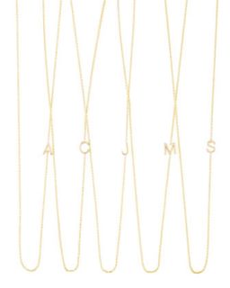 14k Yellow Gold Mini Letter Necklace   Maya Brenner Designs