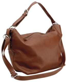 Cashmere Leather Slouchy Hobo Bag