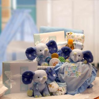 A Baby is Heaven Sent Gift Basket   Blue   890452 B