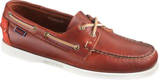 Mens Sebago Horween® Spinnaker   Cherry/Bright Red Lace Up Shoes