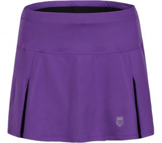 Womens K Swiss Front Pleat Skirt   Majestic Purple/Black Skorts