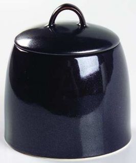 Sasaki China Simplicity Obsidian (Black) Sugar Bowl & Lid, Fine China Dinnerware