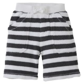 Burts Bees Baby Toddler Boys Stripe Knit Board Shorts   Cloud/Slate 3T