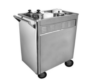Town Food Service Dim Sum Cart, Removable Panels, Includes Casters, 3/4 in Drain Valve, Stainless