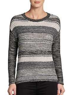 Multistripe Hi Lo Sweater  