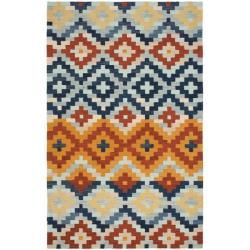 Hand hooked Chelsea Southwest Multicolor Wool Rug (53 X 83)