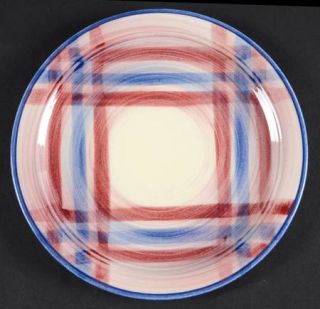 Metlox   Poppytrail   Vernon Calico Pink/Blue Plaid Bread & Butter Plate, Fine C
