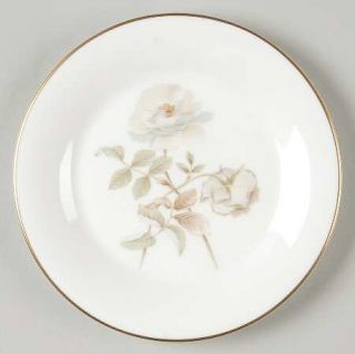 Royal Doulton Yorkshire Rose Bread & Butter Plate, Fine China Dinnerware   White