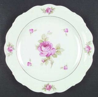 Schumann   Bavaria Sch57 Dinner Plate, Fine China Dinnerware   Pink Roses,Green