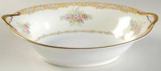 Noritake Rosanne 10 Oval Vegetable Bowl, Fine China Dinnerware   Yellow Edge,Bl