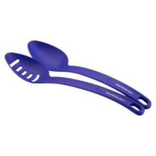 Rachael Ray Blue 13 Solid and Slotted Nylon Spoon Set