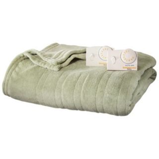 Biddeford Comfort Knit Heated Blanket Sage   1000 903192 633, Twin