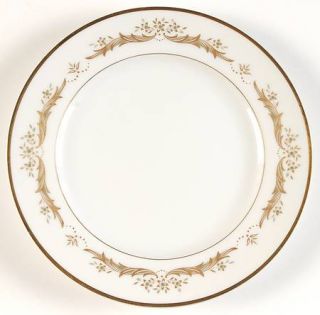 Sango Manchester Bread & Butter Plate, Fine China Dinnerware   Gold&Gray Plumes&