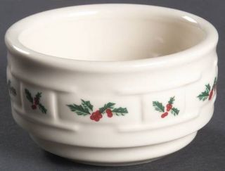 Longaberger Holly Custard Cup, Fine China Dinnerware   Woven Traditions,Holly,Gr