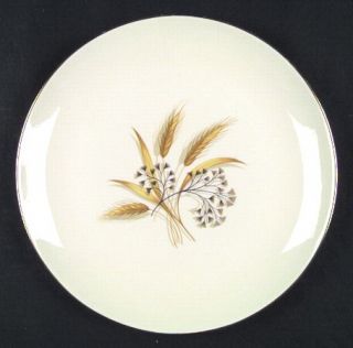 Homer Laughlin  Golden Wheat (Rhythm Shape) Dinner Plate, Fine China Dinnerware