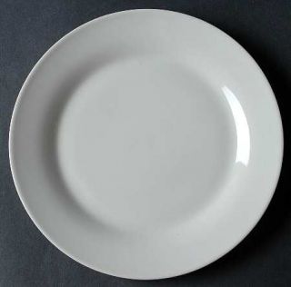 Gibson Designs Halstead Salad Plate, Fine China Dinnerware   All White,Unecorate